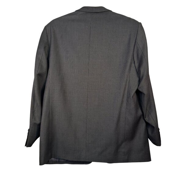 Naldini Mens Hand-Tailored Black Wool Blazer Super 120s Two-Button Size 42R - Picture 9 of 9